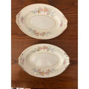 Vintage 1952 Homer Laughlin Eggshell Georgian "Ferndale" Oval Relish dishes